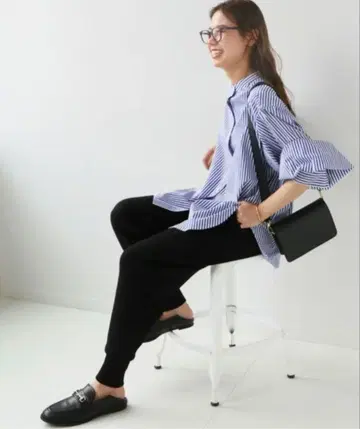 저널 스탠다드 리룸 니트 조거 팬츠 블랙