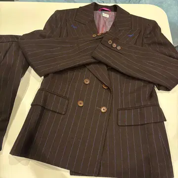 폴스미스 브라운 블루 스트라이프 팬츠 수트 셋업