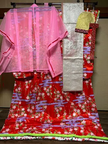 대중 연극 삼반소 여자 오히키 스스키바 오리 무대 의상