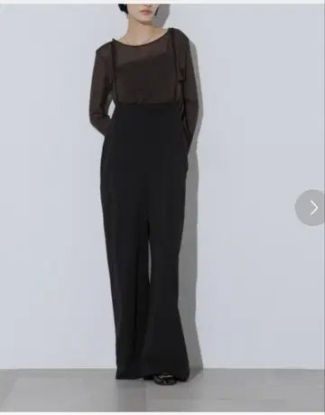 Apo ( s ) ture 가는 서스펜더 와이드 팬츠