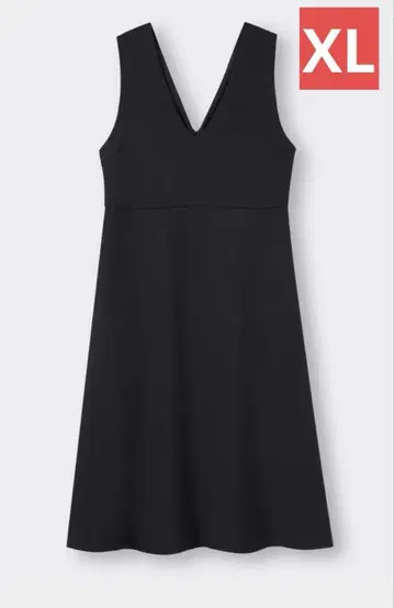 GU V넥 점퍼 드레스 블랙