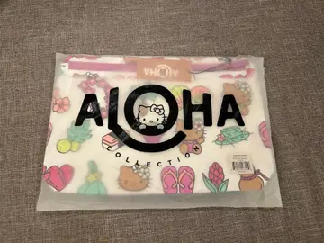 [ 새상품 미사용 ] 알로하 컬렉션 헬로키티 빅 파우치 하와이 한정판