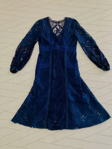 카미사키 메구미 콜라보 [ NINE ] 나인 크로스 레이스 원피스 완판템