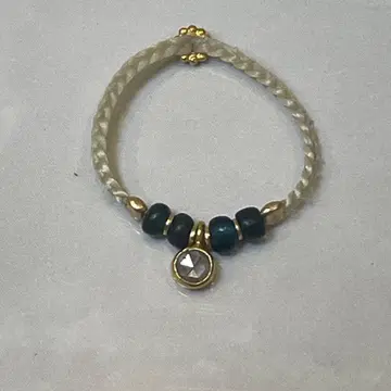 고대 비즈 반지 라피스 다이아몬드 12호~13호