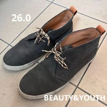 BEAUTY&YOUTH 뷰티 앤 유스 스웨이드 그레이 26.0