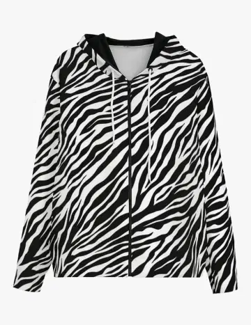 외도의 노래 쿠보즈카 요스케 [착용] 제브라 패턴 후드티