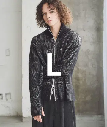 Casper John 페더 드라이버 니트 블랙 L 사이즈