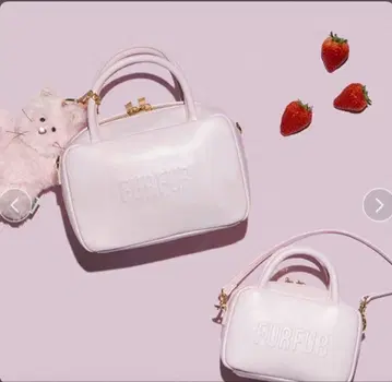 furfur 스퀘어 보스턴 백 빅 사이즈 핑크