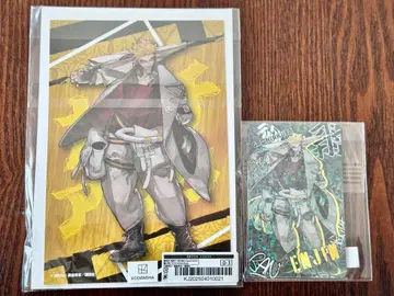 가치액터 복권 메이트 타무지 캔뱃지 & 엽서 홀로그램 카드