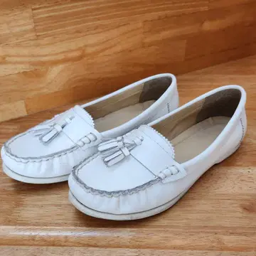 천연 가죽 태슬 로퍼 23.0cm(36) 플랫 모카신 가죽 신발