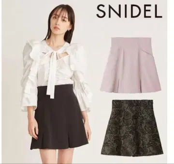 SNIDEL 핑크 플레어 스커트 스카숏 팬츠
