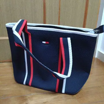 네이비 스트라이프 토트백