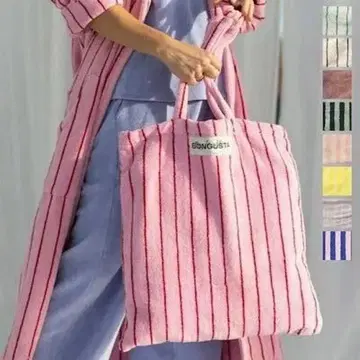 BONGUSTA 핑크 스트라이프 토트백