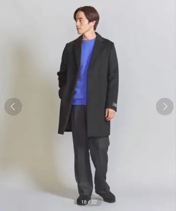 블랙 체스터 코트 L 사이즈