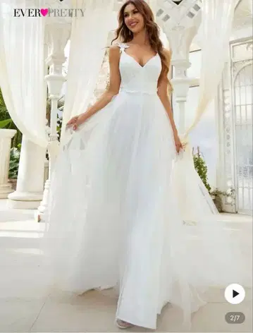 [ 미사용 새상품 가격 협상 가능 ] 웨딩 드레스 튤