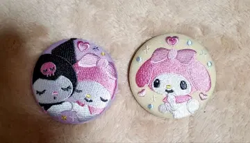 마이멜로디 쿠로미 [ 파스텔 드림랜드 ] 트레이딩 캔뱃지 2개 세트