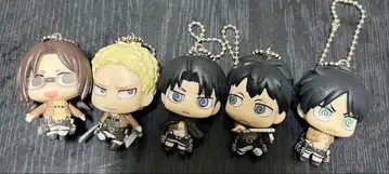 진격의 거인 꼬마 캐릭터 마스코트 피규어 5개 세트