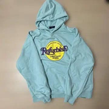 백 넘버 스카이블루 후드티 M