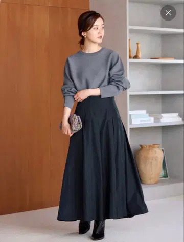 [ 새상품급 ] IENA 이에나 슈퍼 파인 스무스 돌먼 풀오버 그레이