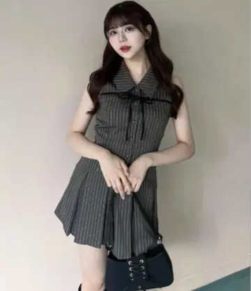 OLIVE des OLIVE 슬리브리스 셔츠 미니 원피스