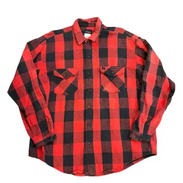 빈티지 80s 플란넬 셔츠 플란넬 셔츠 아메카지 빅맥 파이버