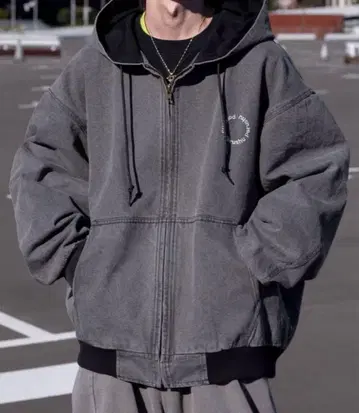 [ 완판템 ] Perushu 빈티지 덕 후드 블루종