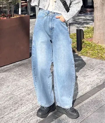 CPCM 커브 페인터 데님 팬츠 블루