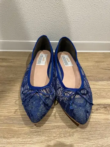 파르팔레 스틸레토 플랫슈즈 펌프스 레이스 40