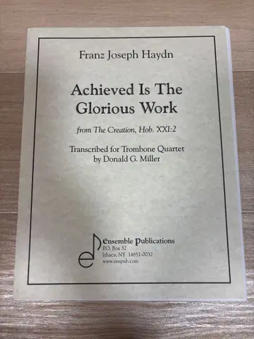 [ 트롬본 4중주 ] 오라토리오 [ 천지창조 ] 악보