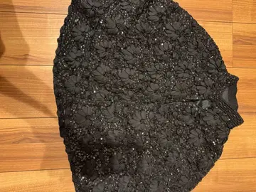 블랙 꽃무늬 자수 판초