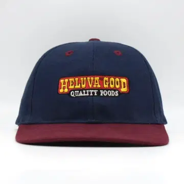 헬바굿 식품 기업 로고 자수 캡 2톤 구제 의류 네이비