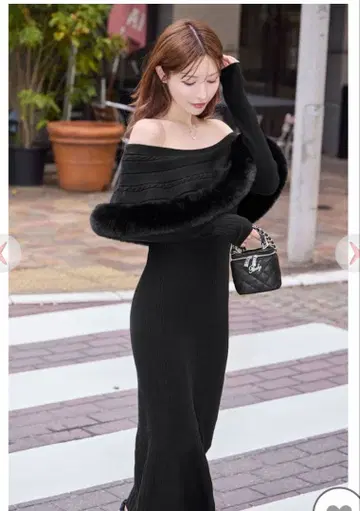 Rady 퍼 오프숄더 롱 원피스 S