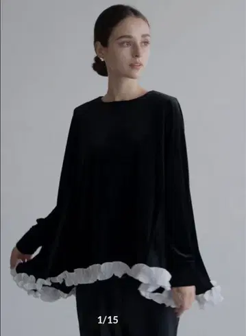 OHGA velor tops 블랙