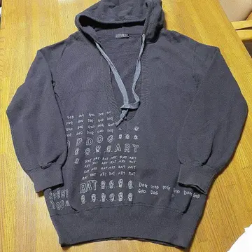 HYSTERIC 차콜 후드 부착 후드티