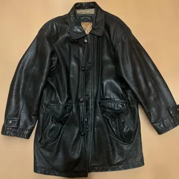 URBAN EXPRESS 블랙 가죽 자켓