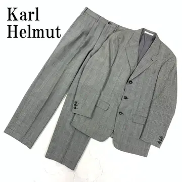LA8598 칼 헬무트 수트 셋업 그레이 울 100% L