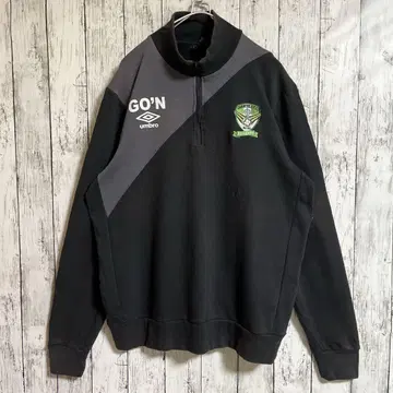 엄브로 하프 지퍼 맨투맨 트레이닝복 블랙 원 포인트 2854