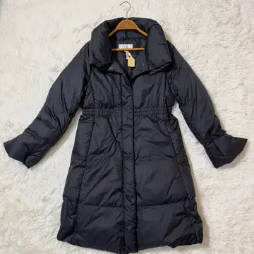 PECA 다운 코트 블랙 13호 L~LL 상당 여성용 롱 기장