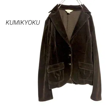 [쿠미교쿠] 벨로아 자켓 스트레치 다크 브라운 테일러드 자켓