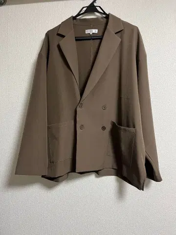 브라운 더블 브레스트 테일러드 자켓 셋업