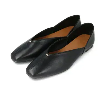 극강의 부드러움 플랫슈즈 납작한 펌프스 블랙 23cm