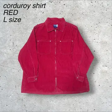코듀로이 셔츠 veneziajeans 베네치아진 빨간색 레드 L