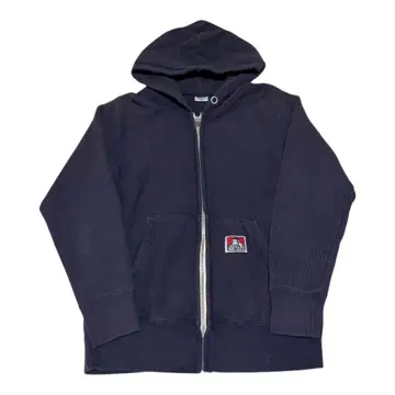 벤 데이비스 00s 퍼플네이비 페이드 짧은 기장 지퍼 후드티