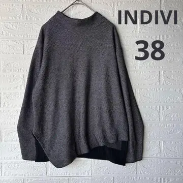 [새상품급] INDIVI 인디비 비대칭 자카드 니트