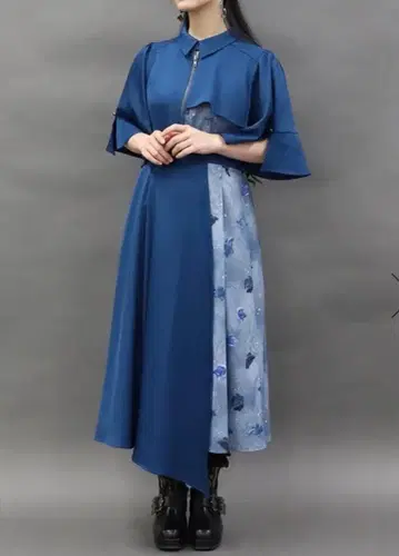 axes femme poetique 럼블 피쉬 원피스 블루