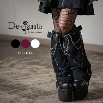 유메텐보 Deviants 블랙 레그 워머 M-L