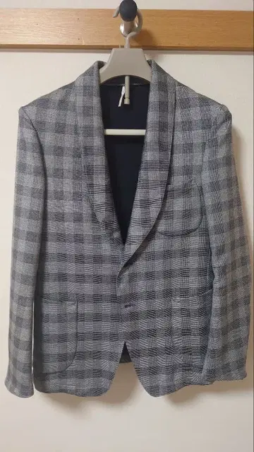 M's braque 그레이 계열 체크 테일러드 자켓