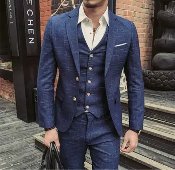 ASAKUSAIREN 수트 캐주얼 수트 셋업 네이비