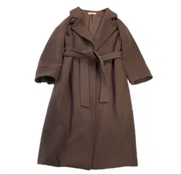 미라 오웬 롱 코트 브라운 벨트