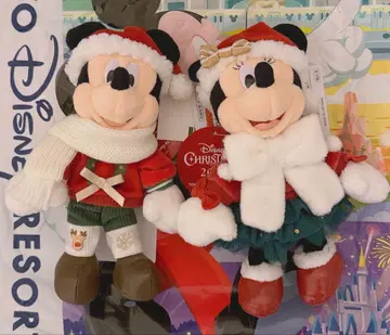 미키 미니 인형 배지 키링 크리스마스 2025